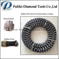 Le fil fritté par caoutchouc de perle de diamant de 11mm a vu la carrière de granit de coupe